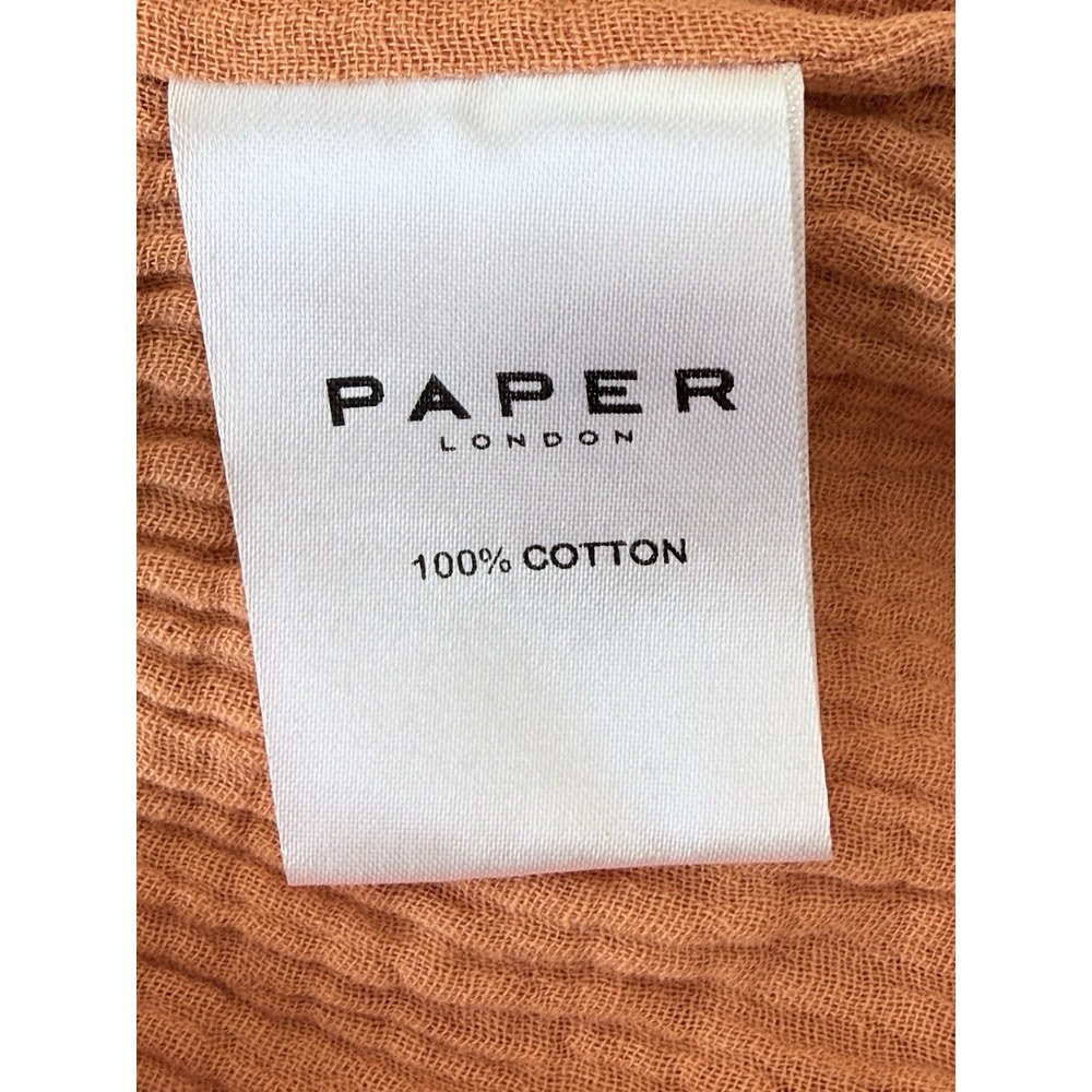 Paper London Cotton Gauze Off the Shoulder Tiered Maxi Dress Size 10 Striped - Picture 8 of 10